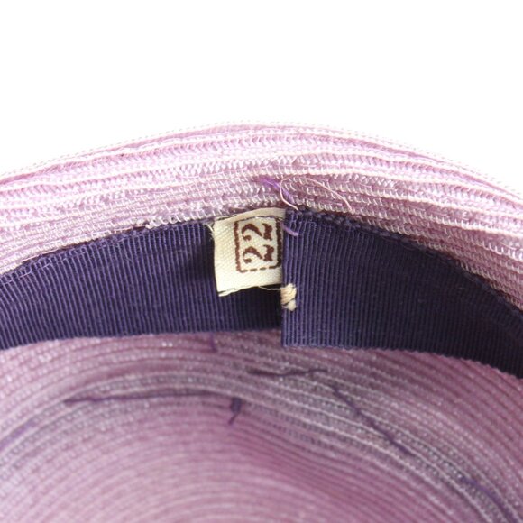 Vintage 1950's Lilac Woven Purple Heart Velvet Birdcage Veil Headpiece Hat - Picture 10 of 10